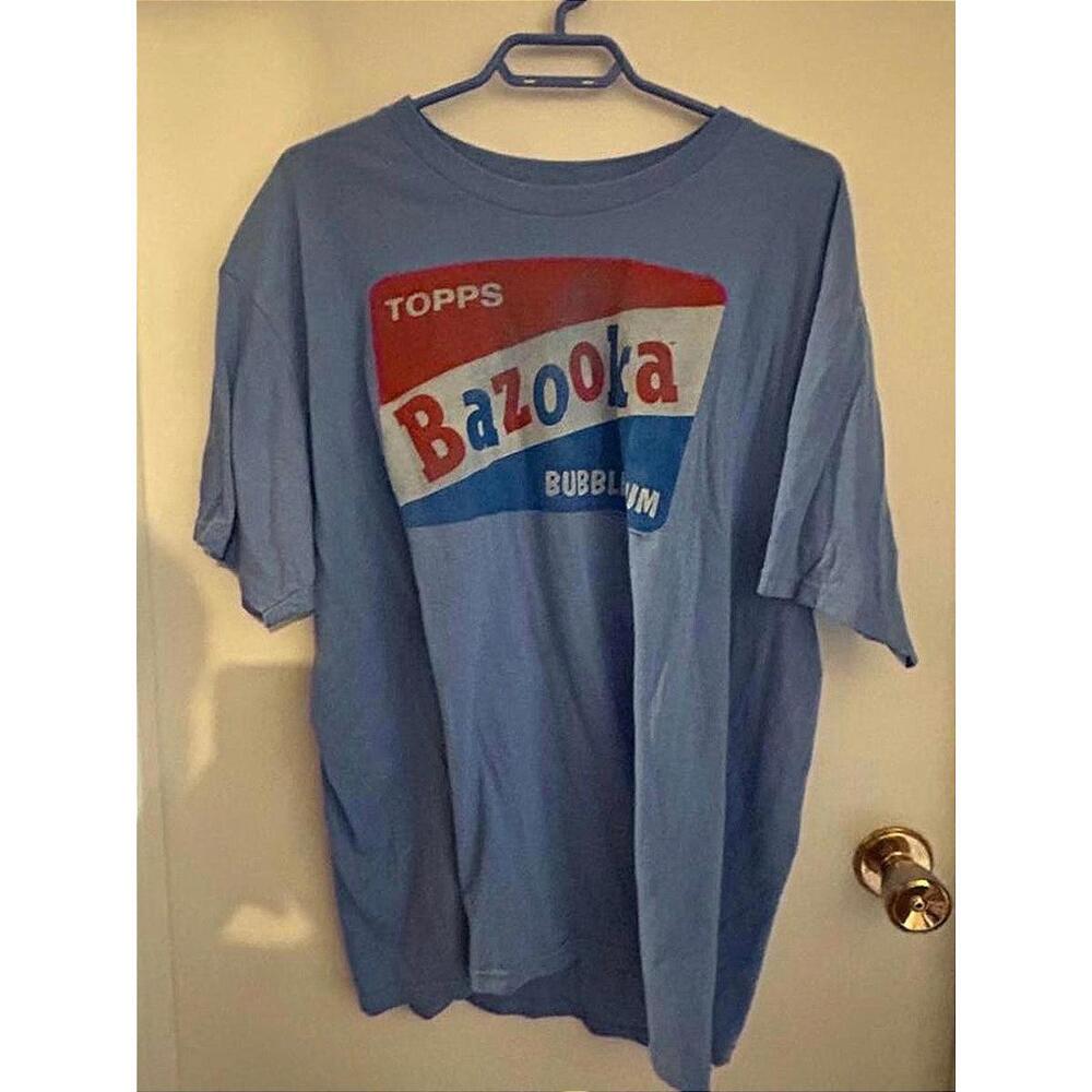 Topps Bazooka Bubblegum Blue T-Shirt Tee Luv Mens XL